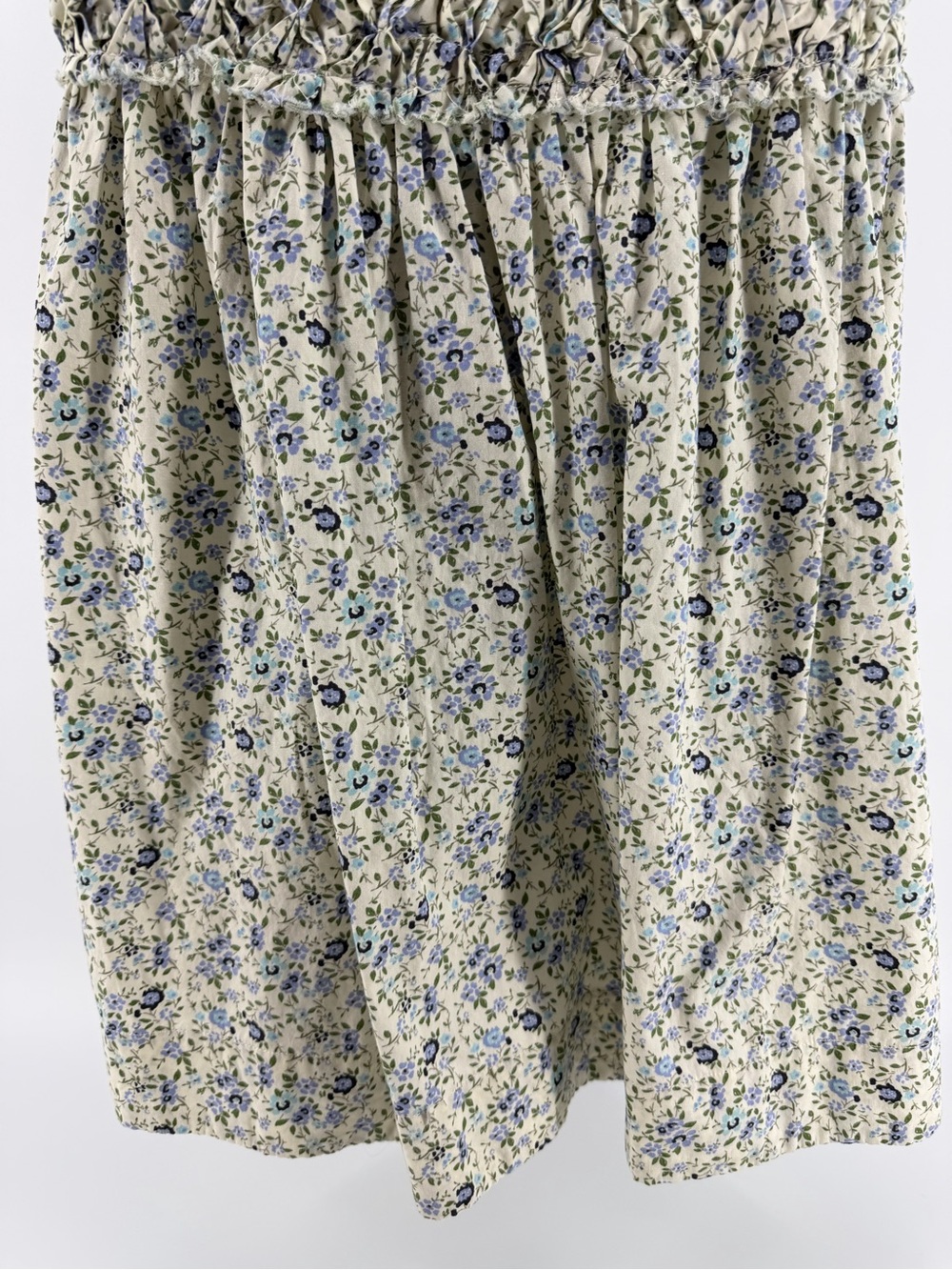NWT Free People Petunia Mini Dress, Cream Blue Floral, Women's Medium - Picture 6 of 16